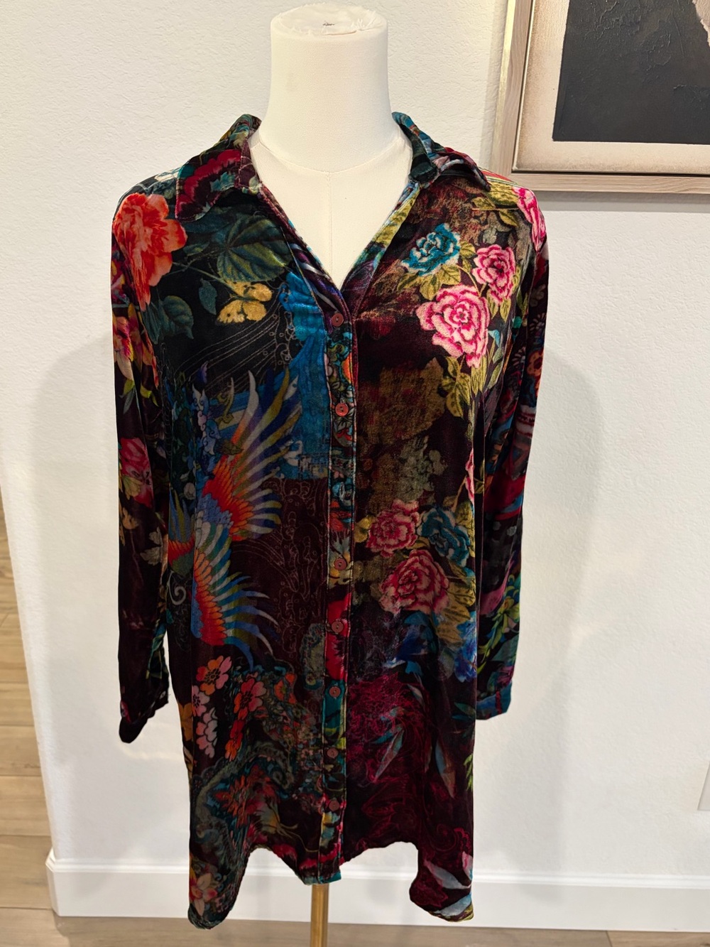 Johnny Was Velvet Dream Button Up RARE size Small Petite